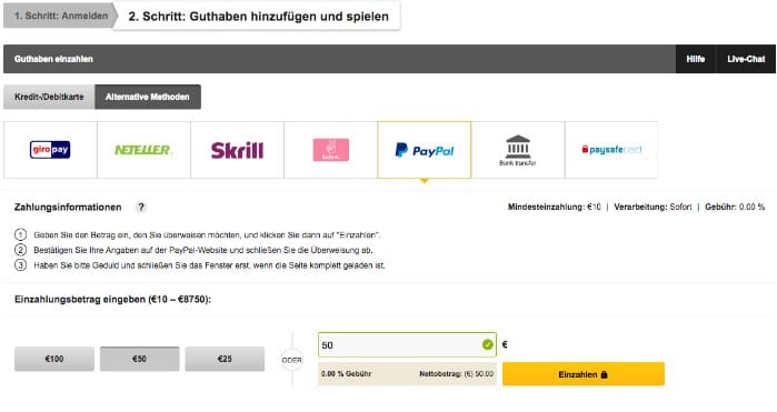 betfaircasino_paypal_einzahlen