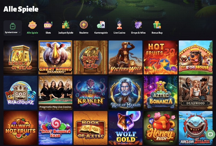 Das SlotHunter Casino verfügt über ein riesiges Spieleangebot von diversen Anbietern