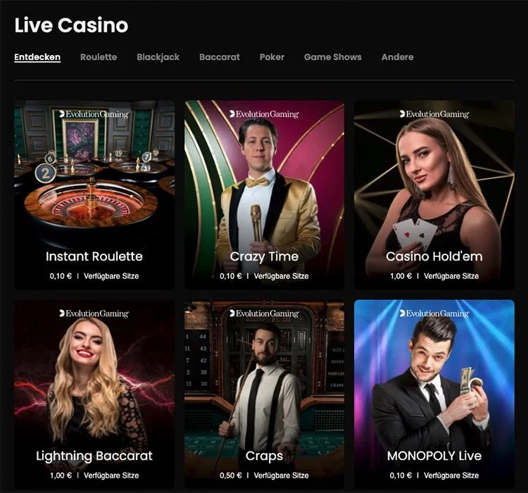 Casino.me Live Casino