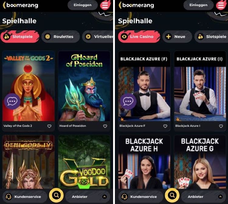 Boomerang Casino App