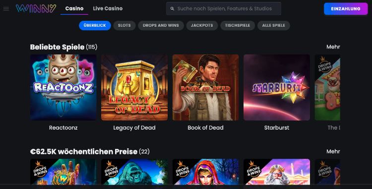 Winny Casino Spiele
