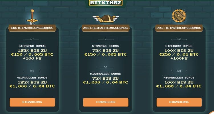 Bitkings Casino Willkommensbonus