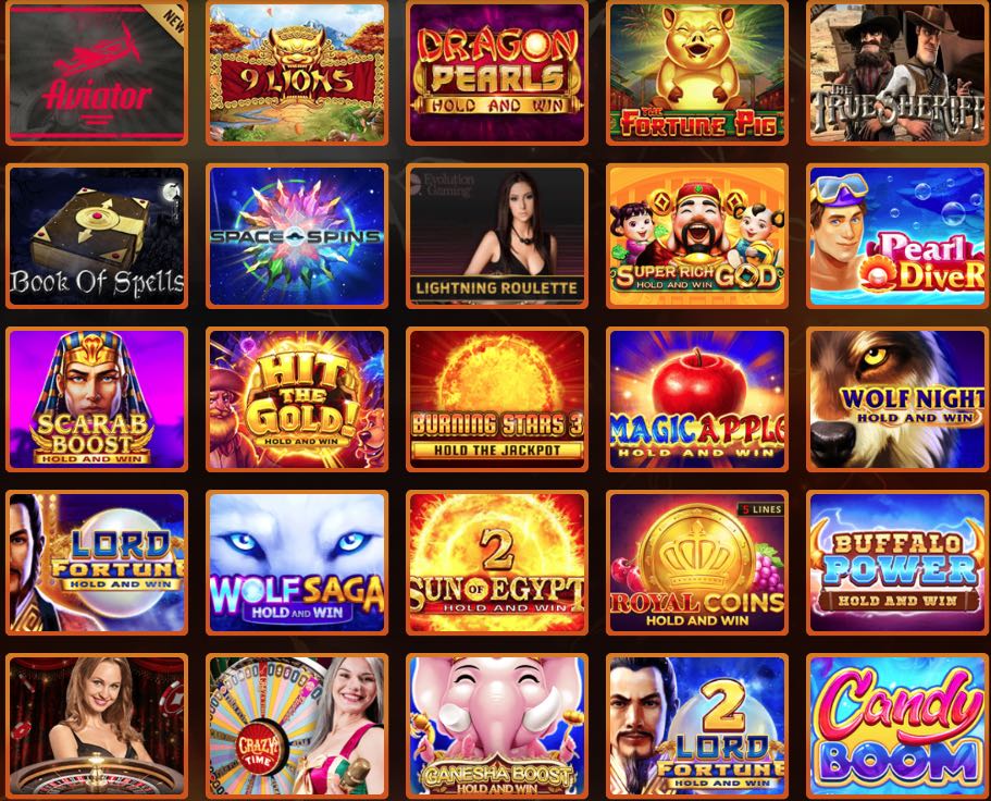 Casino Intense Spieleangebot