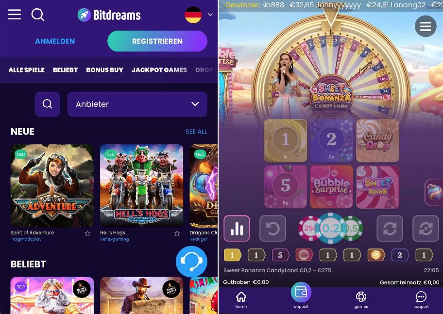 Bitdreams Casino App