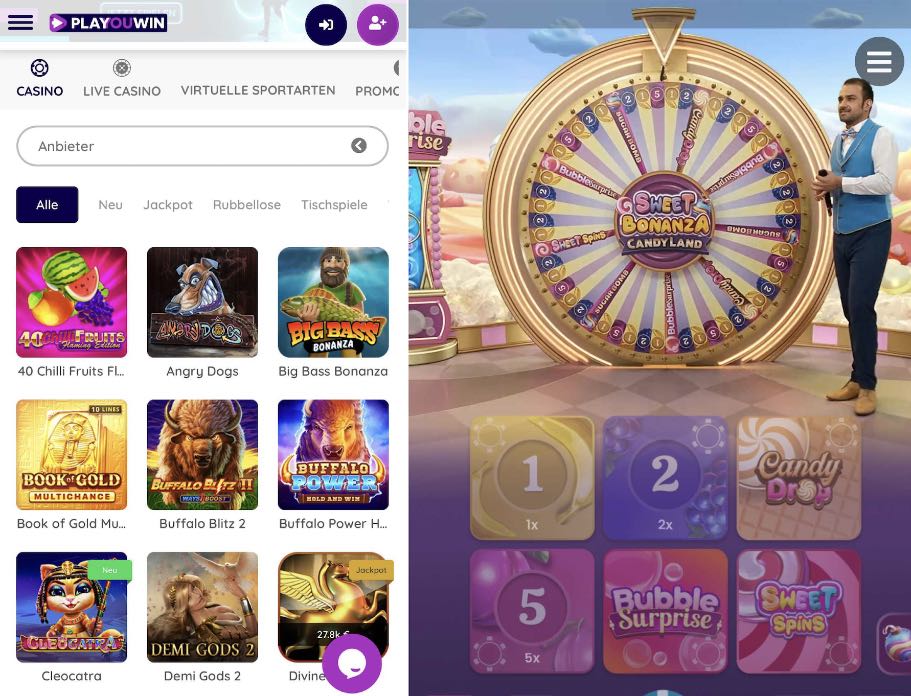 PlaYouWin Casino App