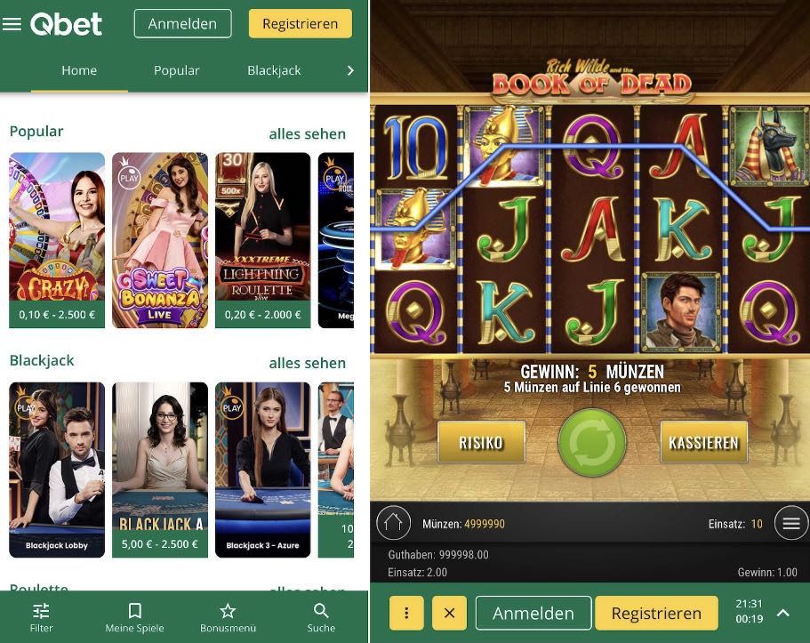 Qbet Casino App