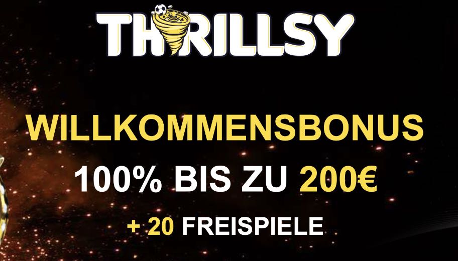 Thrillsy Casino Willkommensbonus