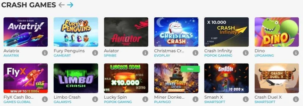 Wolfy Casino Crash Games