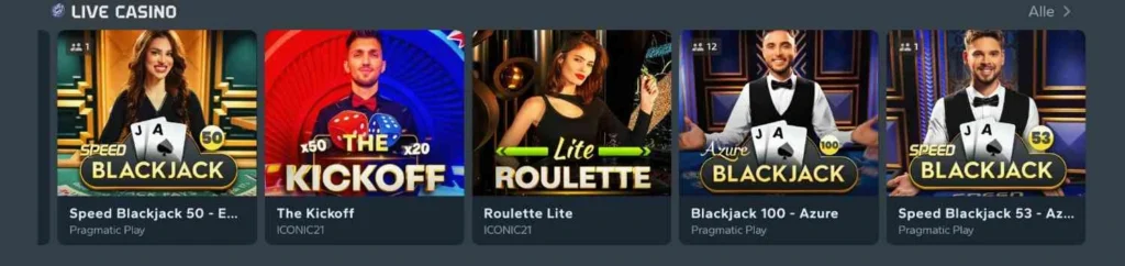 GalacticBets Casino Live Casino
