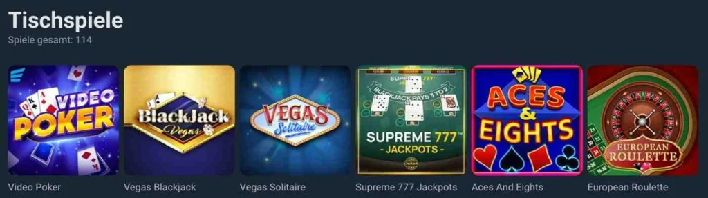 GalacticBets Casino Tischspiele