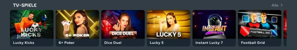 GalacticBets Casino TV-Spiele