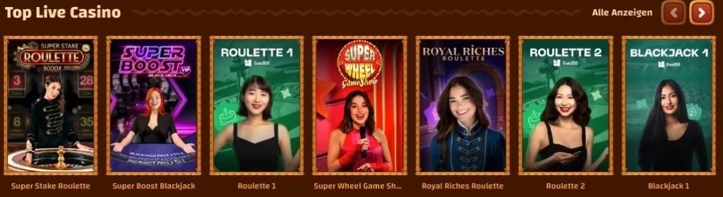 TikiCasino Live Casinos