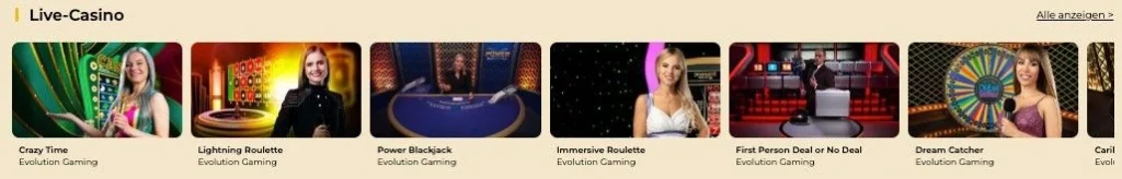 WinMega Casino Live Casinos