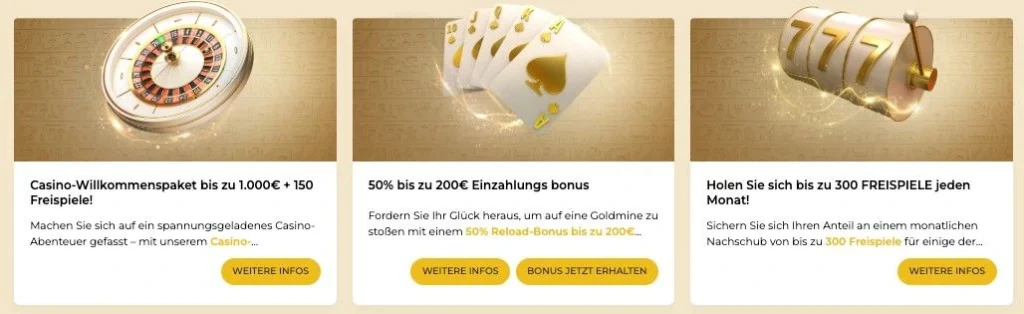 WinMega Casino weitere Aktionen